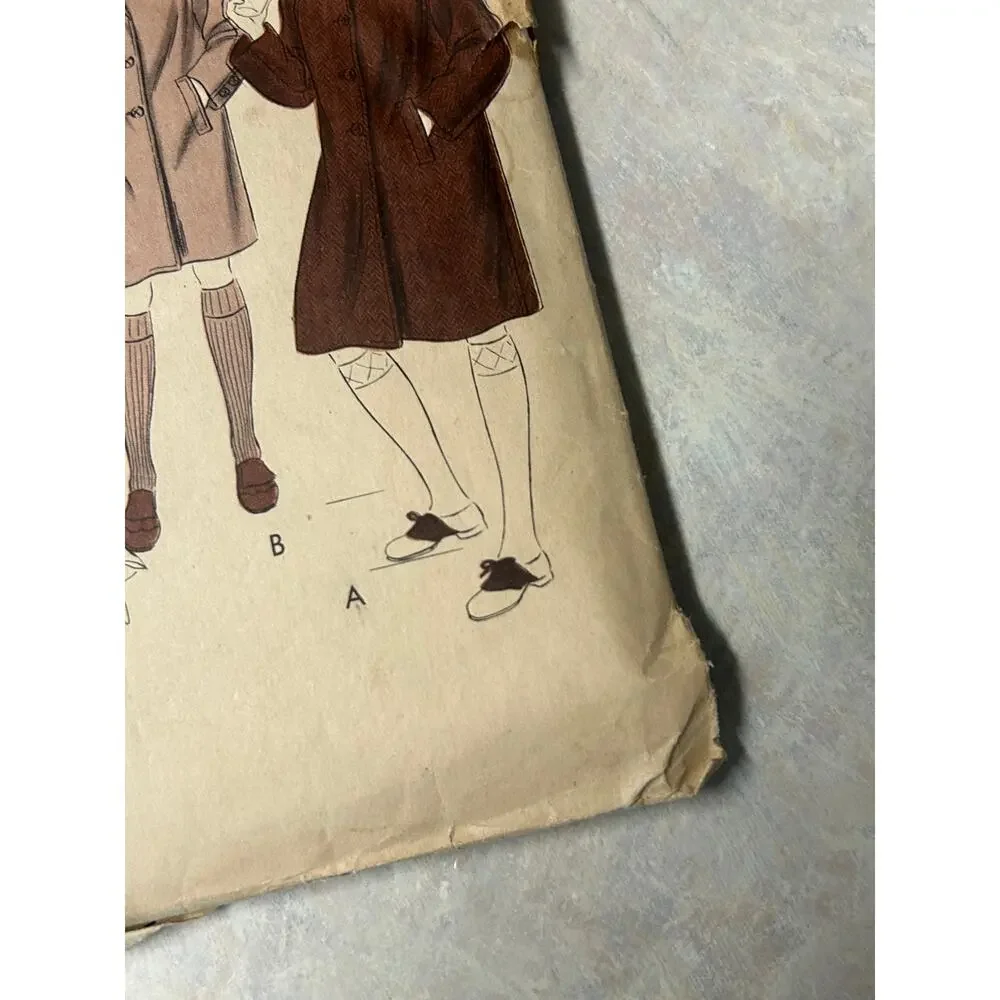 Vintage 1940's Vogue‎ Pattern #2267 Children's Coat Size 6 Years